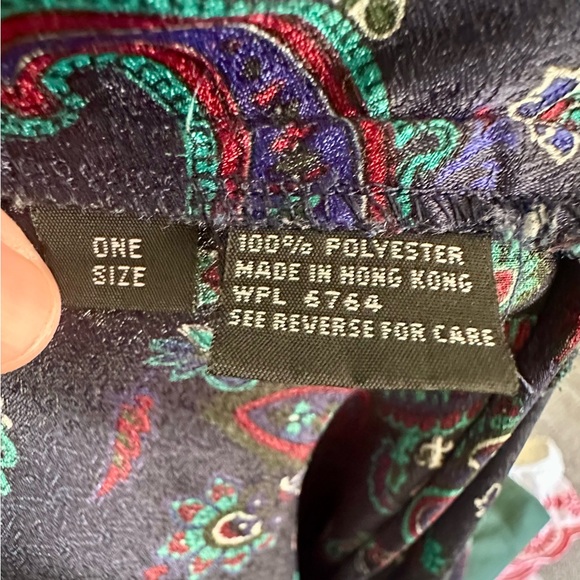 Navy vintage lightweight Christian Dior Monseur paisley robe - Picture 6 of 6